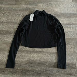 Ugg Turtleneck Knit Ribbed Top Long Sleeve Black Size XL NWT